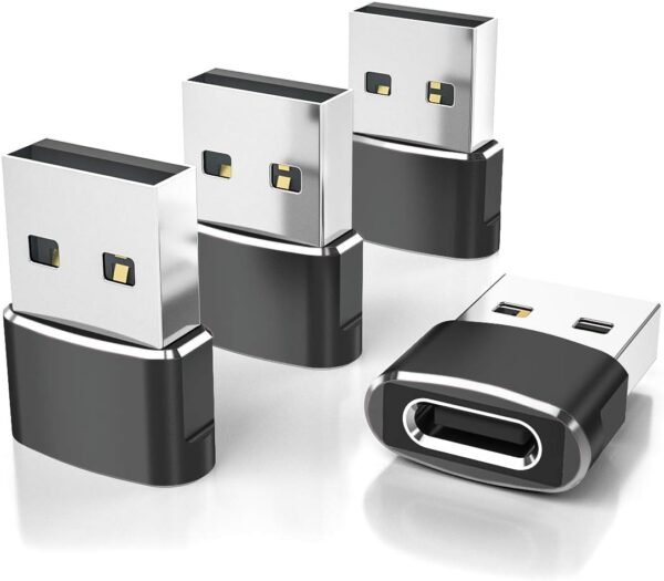 USB to USB C Adapter 4 Pack